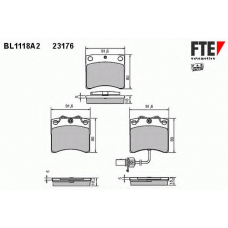 BL1118A2 FTE Комплект тормозных колодок, дисковый тормоз