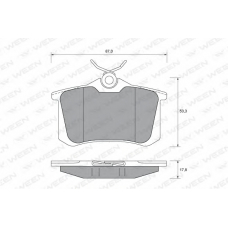 151-1790 WEEN Комплект тормозных колодок, дисковый тормоз