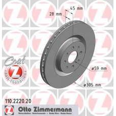 110.2220.20 ZIMMERMANN Тормозной диск