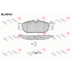 BL2481A1 FTE Комплект тормозных колодок, дисковый тормоз