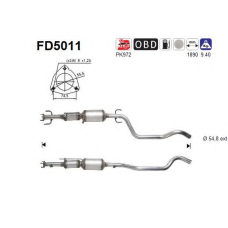 FD5011 AS Сажевый / частичный фильтр, система выхлопа ОГ