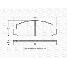 363702160674 MAGNETI MARELLI Комплект тормозных колодок, дисковый тормоз