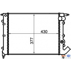 8MK 376 706-411 HELLA Радиатор, охлаждение двигателя