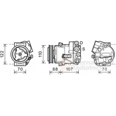 3700K594 VAN WEZEL Компрессор, кондиционер