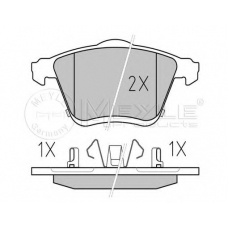 025 240 0218/W MEYLE Комплект тормозных колодок, дисковый тормоз