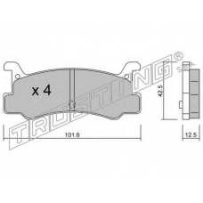 398.0 TRUSTING Комплект тормозных колодок, дисковый тормоз