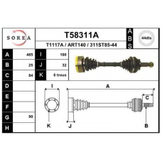 T58311A EAI Приводной вал