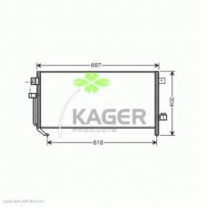 94-5993 KAGER Конденсатор, кондиционер