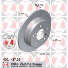 400.1427.20 ZIMMERMANN Тормозной диск