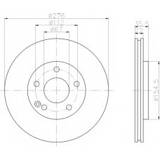 8DD 355 106-931 HELLA PAGID Тормозной диск