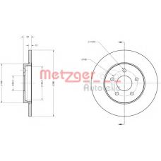 6110101 METZGER Тормозной диск