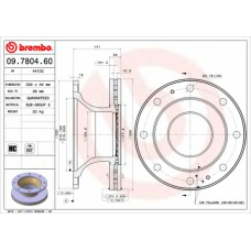 09.7804.60 BREMBO Тормозной диск