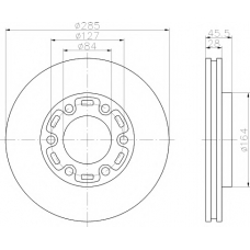 8DD 355 108-531 HELLA PAGID Тормозной диск