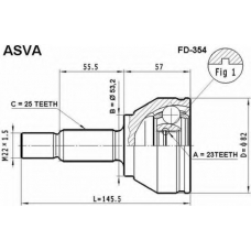 FD-354 ASVA Шарнирный комплект, приводной вал