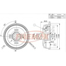 BD-1244 FREMAX Тормозной барабан