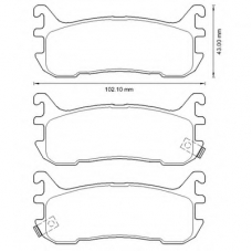 572602B BENDIX Комплект тормозных колодок, дисковый тормоз