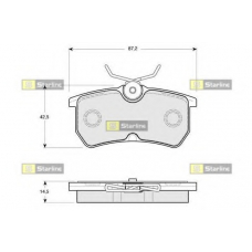 BD S148P STARLINE Комплект тормозных колодок, дисковый тормоз