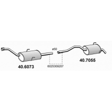 40.6073 ASSO Средний глушитель выхлопных газов
