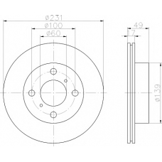 8DD 355 108-571 HELLA PAGID Тормозной диск