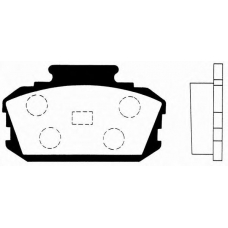 J PA-102AF JAPANPARTS Комплект тормозных колодок, дисковый тормоз