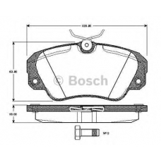 0 986 TB2 666 BOSCH Комплект тормозных колодок, дисковый тормоз