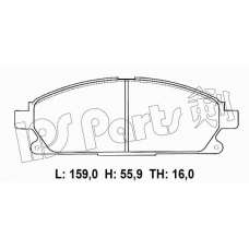 IBD-1154 IPS Parts Комплект тормозных колодок, дисковый тормоз