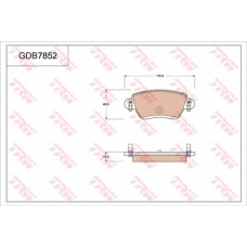 GDB7852 TRW Комплект тормозных колодок, дисковый тормоз