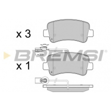 BP3441 BREMSI Комплект тормозных колодок, дисковый тормоз