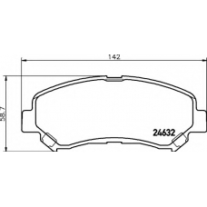 8DB 355 013-781 HELLA Комплект тормозных колодок, дисковый тормоз