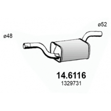 14.6116 ASSO Средний глушитель выхлопных газов
