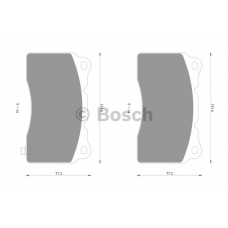 0 986 AB1 067 BOSCH Комплект тормозных колодок, дисковый тормоз