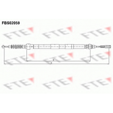 FBS02059 FTE Трос, стояночная тормозная система