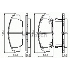 0 986 494 311 BOSCH Комплект тормозных колодок, дисковый тормоз