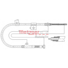 17.0214 METZGER Трос, стояночная тормозная система