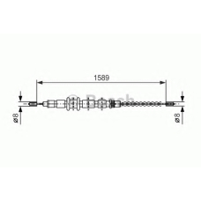 1 987 477 620 BOSCH Трос, стояночная тормозная система