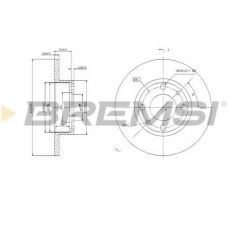 DBA083S BREMSI Тормозной диск