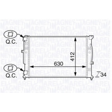 350213144100 MAGNETI MARELLI Радиатор, охлаждение двигателя