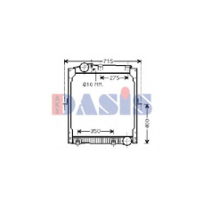 132300N AKS DASIS Радиатор, охлаждение двигателя