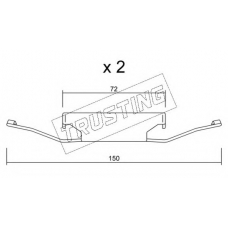 KIT.103 TRUSTING Комплектующие, колодки дискового тормоза