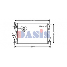 090106N AKS DASIS Радиатор, охлаждение двигателя