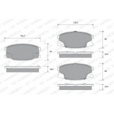 151-2349 WEEN Комплект тормозных колодок, дисковый тормоз