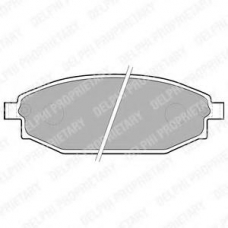 LP1665 DELPHI Комплект тормозных колодок, дисковый тормоз