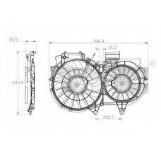 802-0053 TYC Вентилятор, охлаждение двигателя