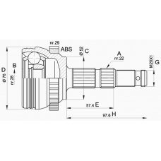 CVJ5387.10 OPEN PARTS Шарнирный комплект, приводной вал