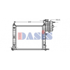 120070N AKS DASIS Радиатор, охлаждение двигателя