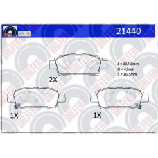 21440 GALFER Комплект тормозных колодок, дисковый тормоз