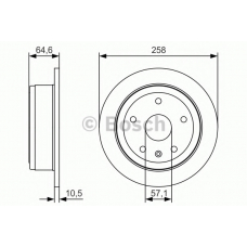 0 986 479 U30 BOSCH Тормозной диск