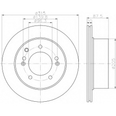 8DD 355 112-821 HELLA Тормозной диск