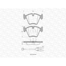 363702160261 MAGNETI MARELLI Комплект тормозных колодок, дисковый тормоз