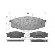 D1026 KAISHIN Комплект тормозных колодок, дисковый тормоз